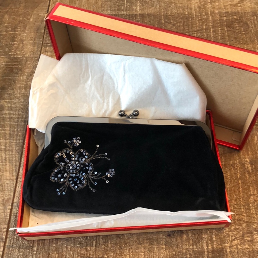Black Velvet Clutch from Express - Picture 2 of 7